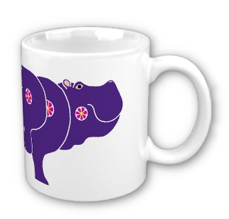 flower hippo mug