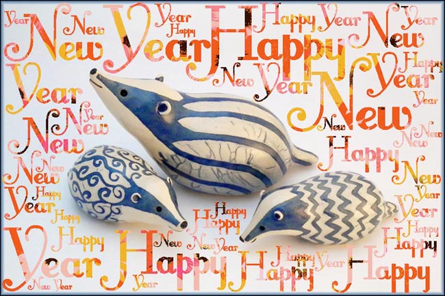 Happy New Year from Jen Robinson, céramiste animalière.