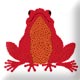 grenouille rouge en entrelacs celtes