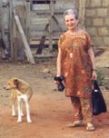 Aba and her dog Bodum