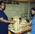 ceramic stool making workshop at Aba House