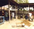 Francis Boateng's workshop courtyard