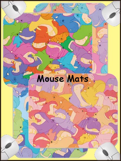 laughing hippos mouse mats
